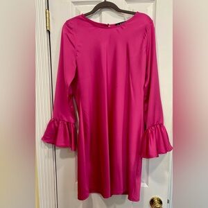 JCrew pink bell sleeve dress, Size 8